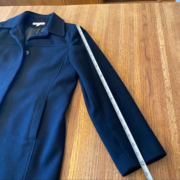 Jason Kole Womens Winter Trench Coat Front Button Black Size Small - Picture 10 of 10